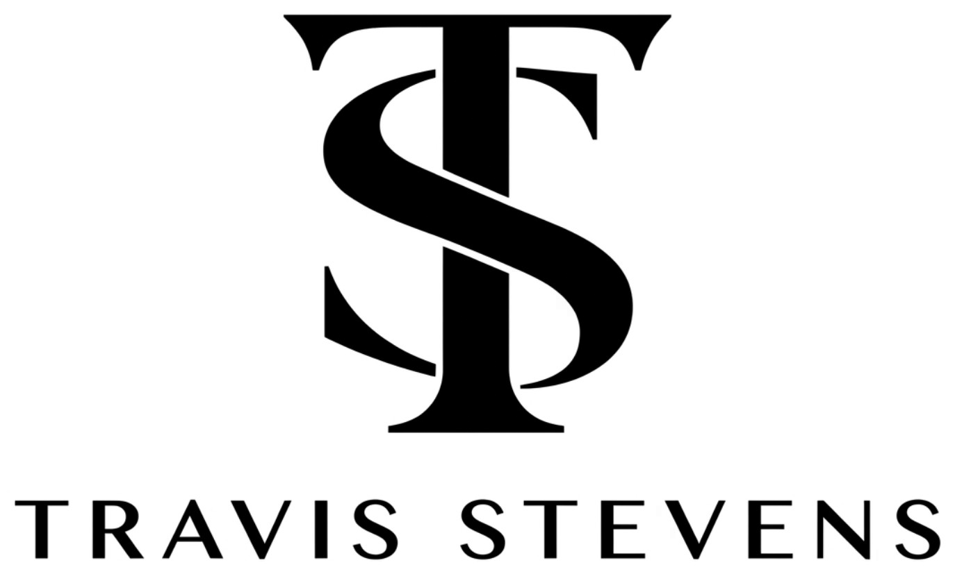 Original Travis Stevens TS monogram and wordmark